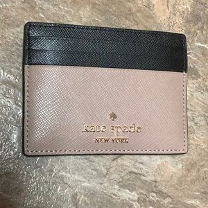 Kate Spade black & tan card wallet